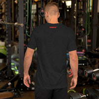 Black teeshirt with the text "EVILGHOSTY" written on the back of shirt.